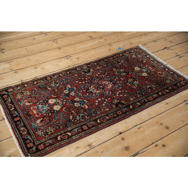 1930s Vintage Fine German Sarouk Rug Runner - 2' x 4'1" For Sale - Image 5 of 9