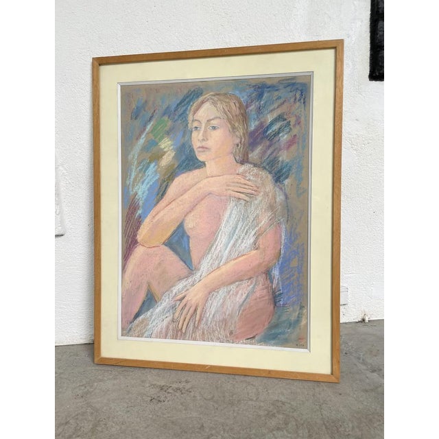 Portrait, 1980s, Charcoal, Framed For Sale - Image 17 of 17