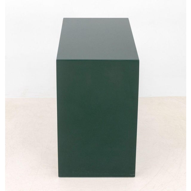 Karl Springer Modern Green Lacquered Console Table For Sale - Image 4 of 7