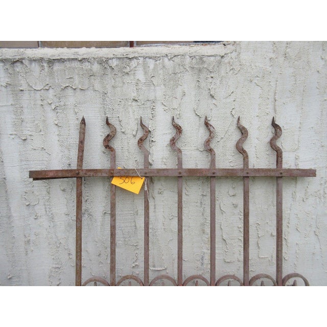 Victorian Antique Victorian Iron Gate Window Garden Fence Architectural Salvage Door #306 For Sale - Image 3 of 6