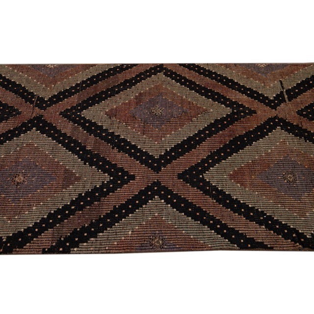 Brown Vintage Sumakh Wool Rug 4 X 7 For Sale - Image 8 of 13