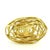 An exceptional Italian Modernist statement ring crafted in solid 18-karat yellow gold. This sculptural design features an...