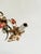 Italian Hand-Painted Tôle Rose Bouquet Two-Light Wall Sconce, 1950s For Sale - Image 11 of 15