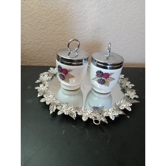 GORGEOUS Pair Of 3" Royal Worcester England Egg Coddlers. Tray not included This product is a set of two 3" Royal...