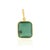 Modernist 3.66ct Octagon Emerald Bezel Pendant in 14k Yellow Gold For Sale - Image 4 of 13