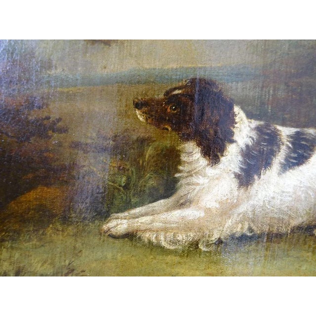 Landscape with Dog, Oil Painting on Canvas, England 19th-Century For Sale - Image 4 of 9