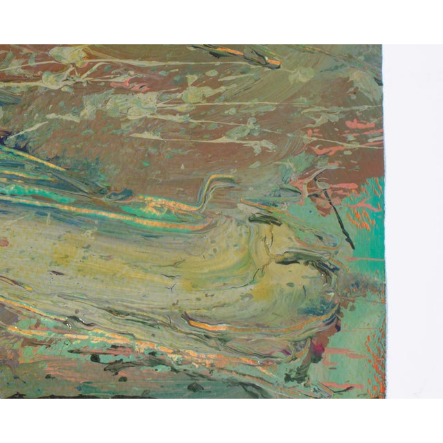 1980s Abstract Acrylic Landscape by Harry Hilson For Sale - Image 4 of 8