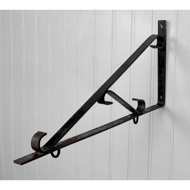 An Original Early 20th Century Hanging Bracket Wonderful Scrolled Accenting with Double Loop Bottom Perfect to Hang...