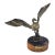 1970s Bronze Mallard Duck Sculpture by James H. Scorse Wooden Base Plaque MCM For Sale