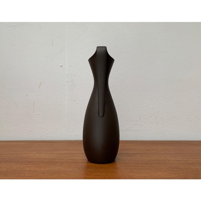 Mid-Century German Minimalist Pottery Carafe Vase from Wormser Terra-Sigillata, 1960s For Sale - Image 10 of 16