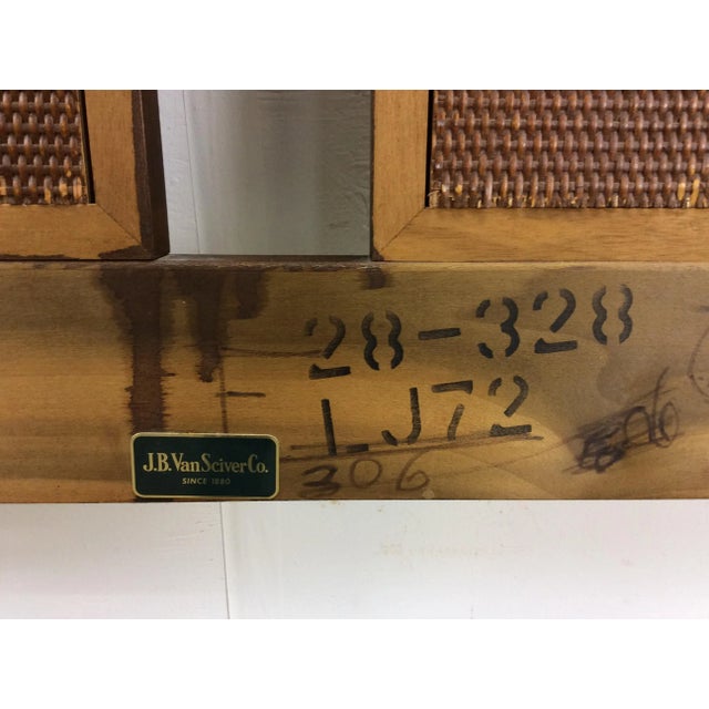 Mid Century Modern King Sized Walnut Headboard For Sale - Image 4 of 13