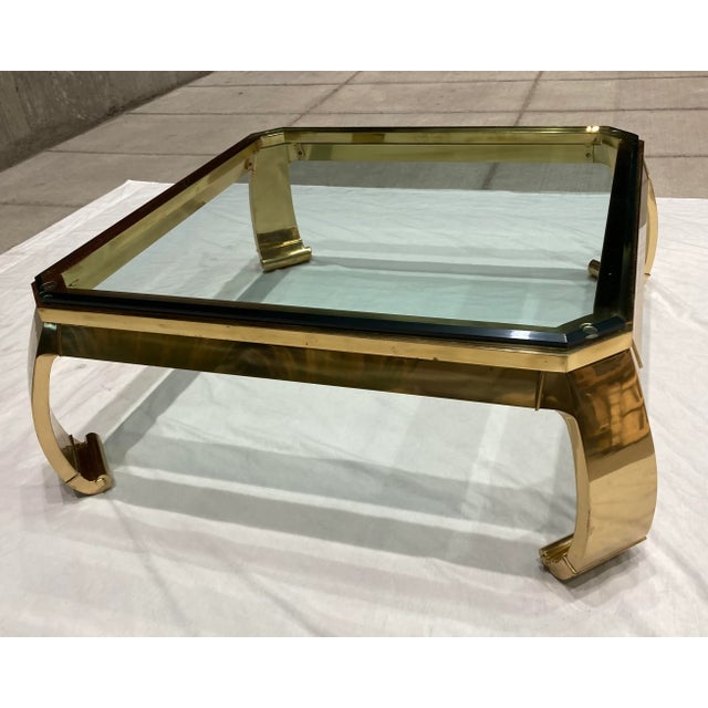 Ming Leg Brass Coffee Table From Mastercraft For Sale - Image 9 of 13