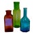 Colorful Vintage Bottles, Set of 3 For Sale