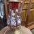 1920s Antique Cranberry Glass Lamp With Hand Painted Roses For Sale - Image 5 of 6