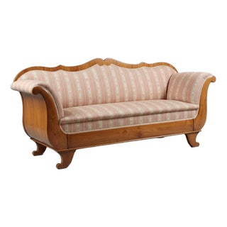 Biedermeier Cherrywood Sofa, 19th Century For Sale