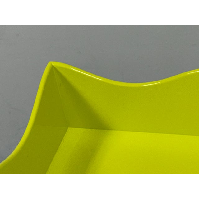 Rita Konig for the Lacquer Company Belles Rives Lime Green Tray, Large For Sale - Image 10 of 12