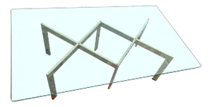Milo Baughman, Thayer Coggin Brass Double X Coffee Table
