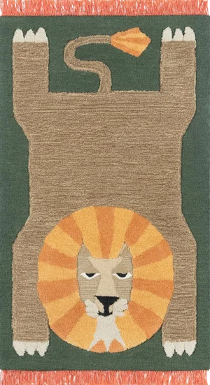 Novogratz by Momeni Atticus Leon in Green Rug - 3'X5'