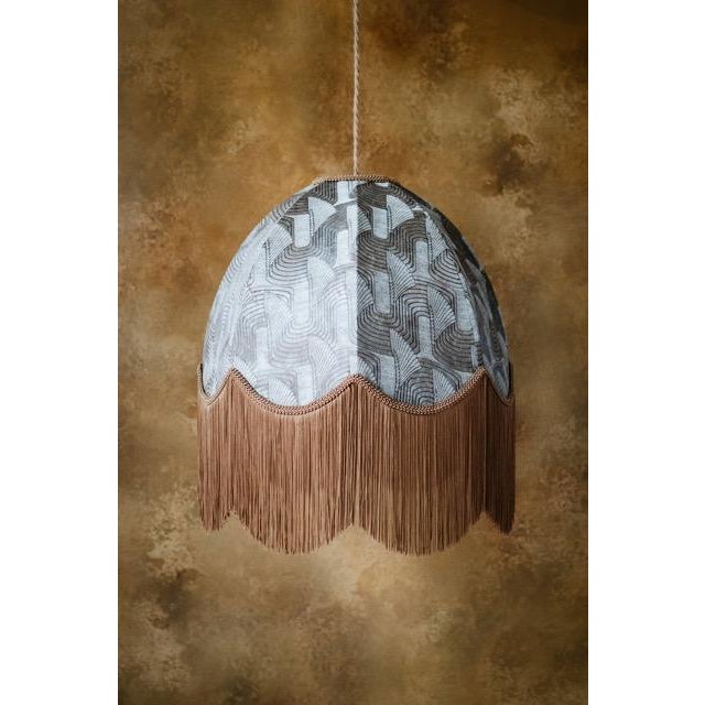 Not Yet Made - Made To Order The Marianne Silver Fringed Lampshade - Small For Sale - Image 5 of 7