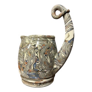 Vintage Earthenware Vase from Roanne, 1950 For Sale