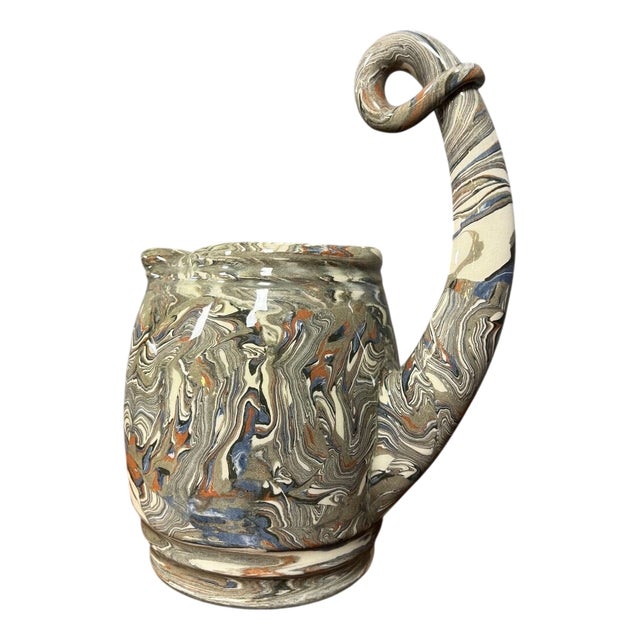 Vintage Earthenware Vase from Roanne, 1950 For Sale