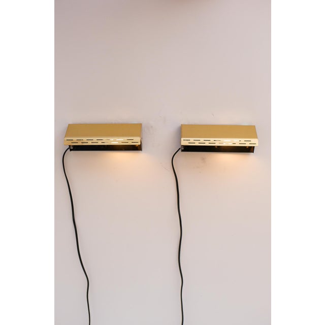 Mid-Century Modern Scandinavian Sconces in Brass and Metal by Örsjö, Set of 2 For Sale - Image 6 of 14