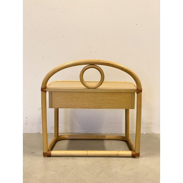 Light Yellow Bamboo Bedside Tables by Gervasoni, 1980s, Set of 2 For Sale - Image 8 of 16