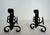 Pair of 1950s Cast Iron and Wrought Iron Andirons Representing a Belt For Sale - Image 6 of 12
