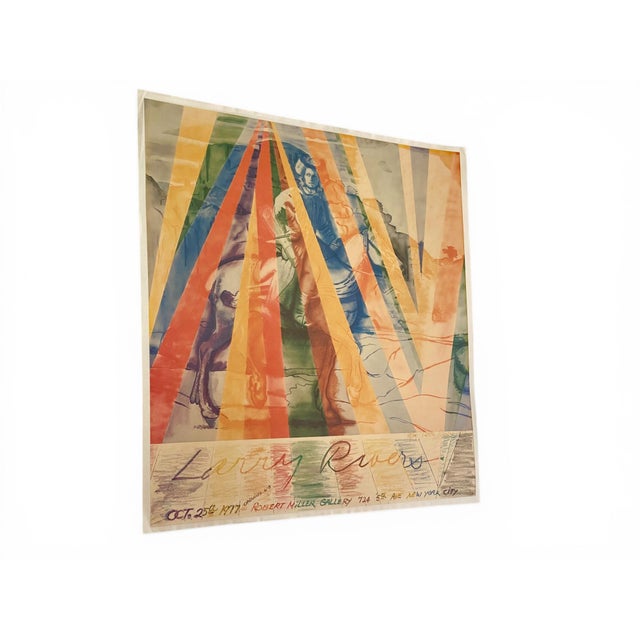 Signed and numbered limited edition exhibition poster by Larry Rivers, issued in 1977 in conjunction with an exhibition at...