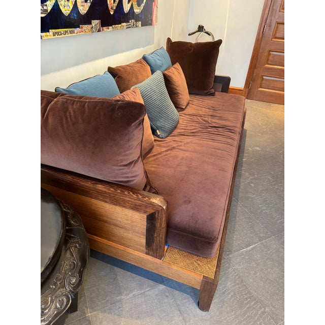 Brown Attributed to Christian Liaigre Opium Daybed For Sale - Image 8 of 9