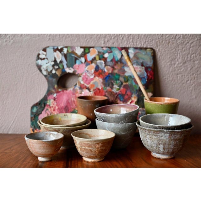 Vintage Primitive Brutalist Stoneware Bowls, 1970s, Set of 10 For Sale - Image 13 of 13