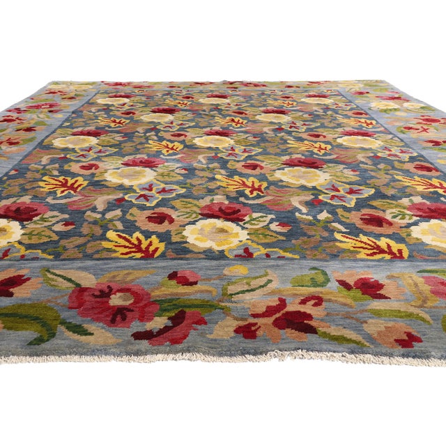 Contemporary Vintage Tibetan Rug, 09'09 X 13'07 For Sale - Image 3 of 10