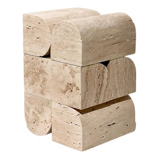 Large Mindscape 01 Travertine Sculpture by Jeroen Broux For Sale