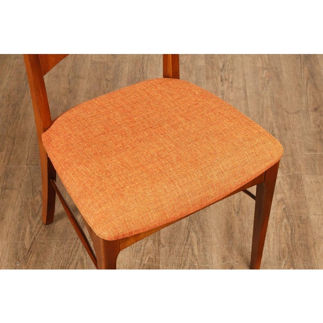 Brown Lane Rhythm Mid Century Modern Set Of Six Walnut Dining Chairs For Sale - Image 8 of 18