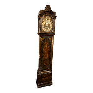 19th Century English Tall Case Clock With Chinoiserie Design