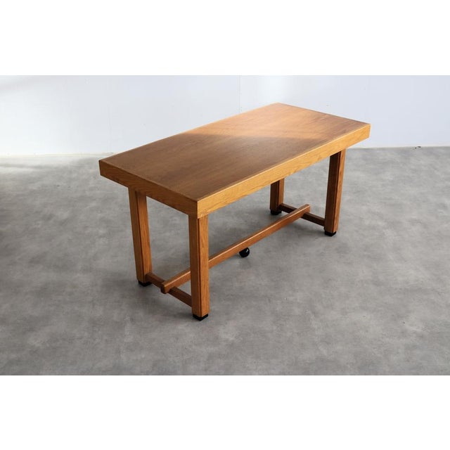 Wood Art Deco Conference Table in Oak, 1930s For Sale - Image 7 of 11