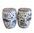 Ceramic Chinoiserie Porcelain Blue and White Coastal Fish Garden Stools - A Pair For Sale - Image 7 of 7