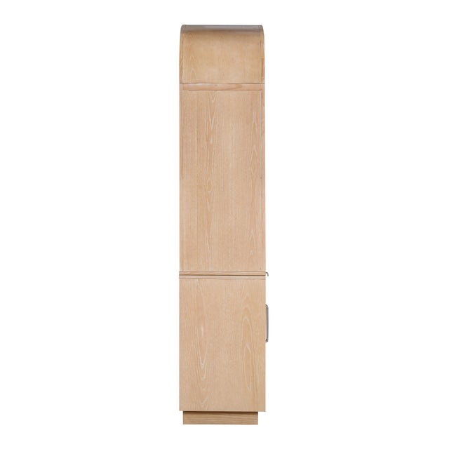 Marlow Natural Wood Entertainment Center For Sale - Image 4 of 9