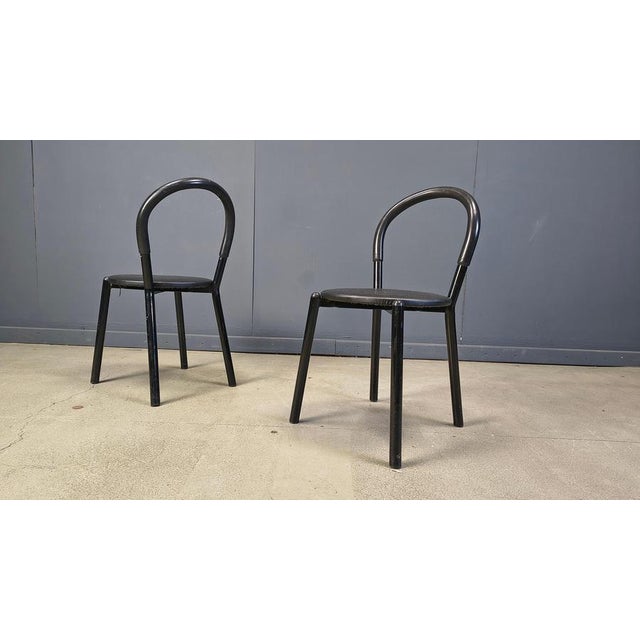 Italian Postmodern Dining Chairs, 1980s, Set of 4 For Sale - Image 4 of 17
