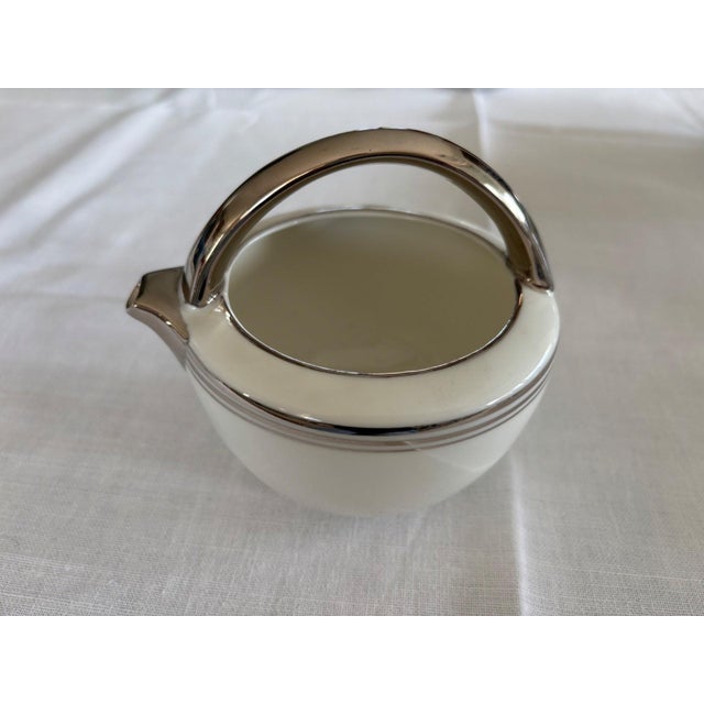 Belle Époque Porcelain Tea Service with Silver Trim by Charles Ahrenfeldt for Limoges, 1890s, Set of 27 For Sale - Image 6 of 9