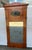 Great period Biedermeier mirror. Beautiful wood grain, classic architectural style, top has recessed ebonised oval panel...