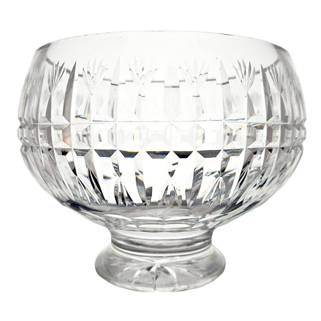 Transparent Late 20th Century Waterford Crystal Heavy Cut Footed Centerpiece Bowl For Sale - Image 8 of 12