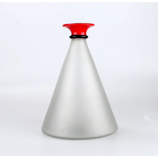 Tall Italian Signed Handblown Glass Decanter For Sale - Image 9 of 9