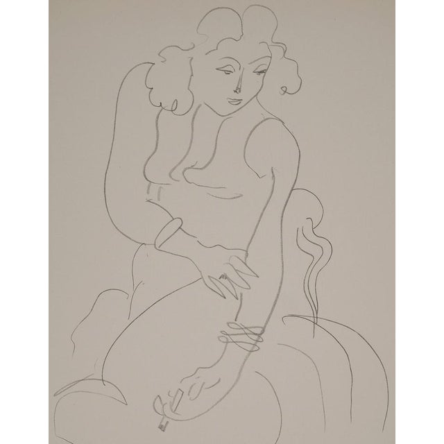 Henri Matisse (1869-1954) (after) Woman with a Cigarette Lithograph after a drawing by the artist Signed in the plate On...