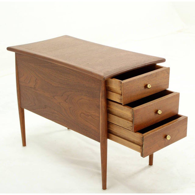 Mid Century Modern Three Drawer Side Table Chairish
