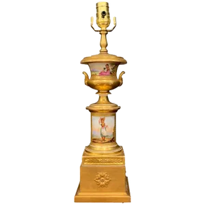 19th Century Old Paris Tyrollian Fashion Motif Campana Urn, Now as a Lamp