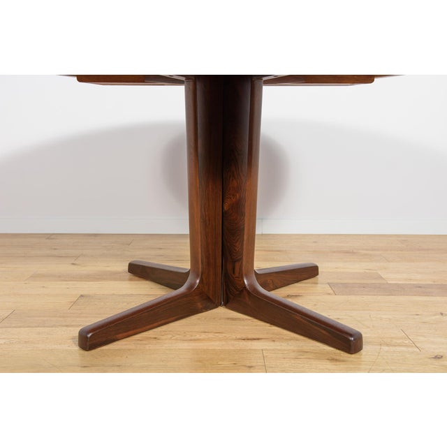 Mid-Century Round Rosewood Extendable Dining Table, Denmark, 1960s For Sale - Image 15 of 18