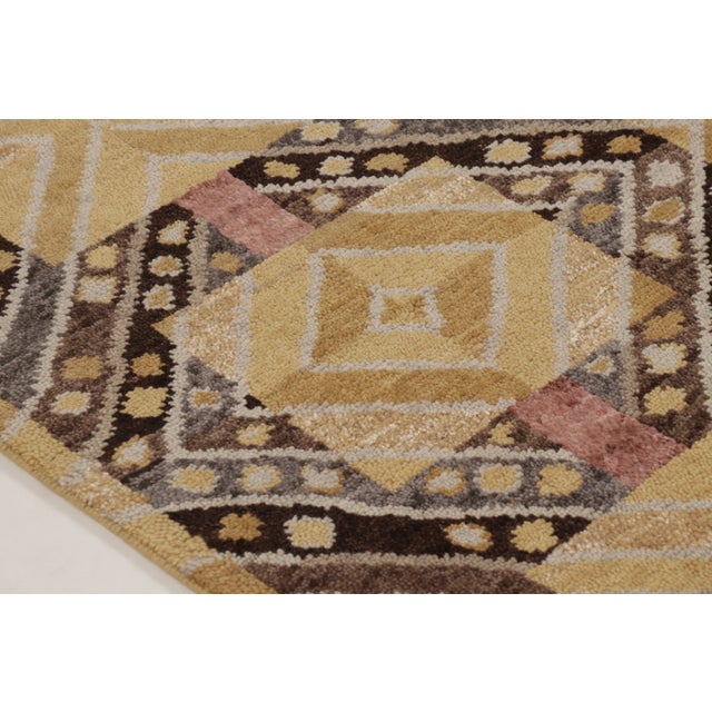Late 20th Century Contemporary Scandinavian Style Geometric Wool Rug by Rug & Kilim, India For Sale - Image 5 of 10