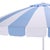 Modern Buti 9 Ft Crank Umbrella, Baby Blue Cabana Stripe/White Pole For Sale - Image 3 of 8