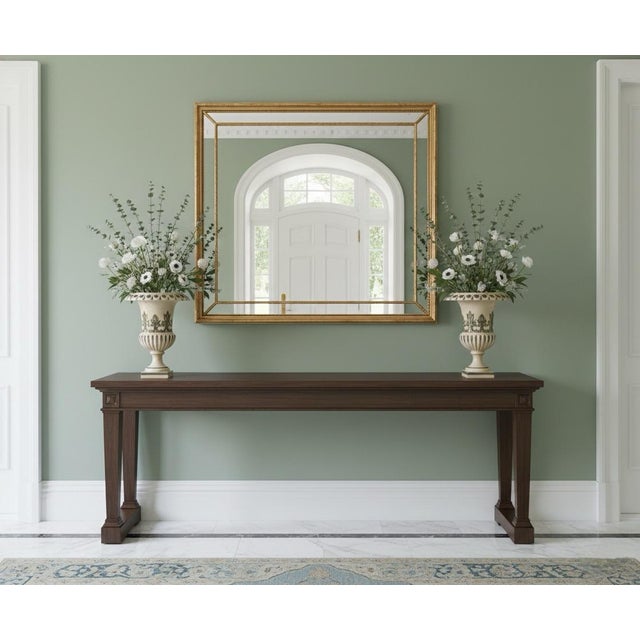 Ceramic Vintage Neoclassical Style Ceramic Pedestal Urns - Pair For Sale - Image 7 of 9